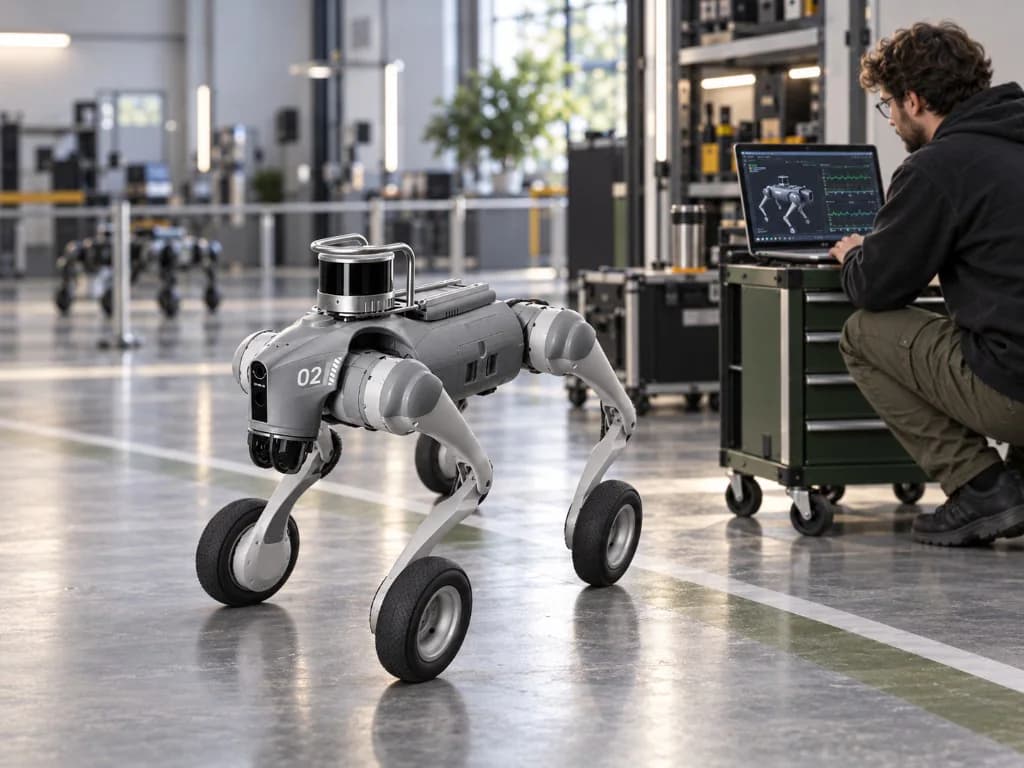 Mobile robot returned to operation in an industrial facility
